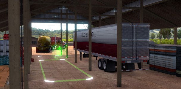 Trailer drop-off redesign with American Truck Simulator-2